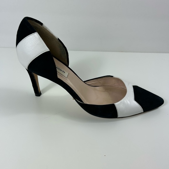 LK Bennet Black and White Leather Heels - Picture 6 of 15